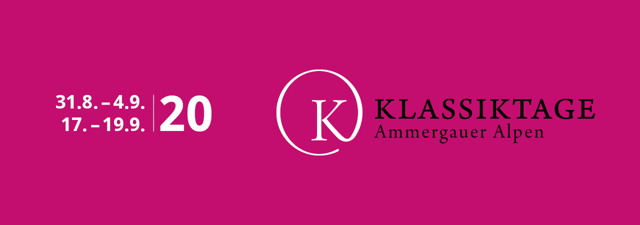 Die neue Farbe für die Klassiktage Ammergauer Alpen 2020. Das Kammermusikfestival südlich von München.